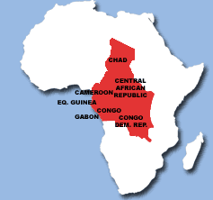 Central Africa map